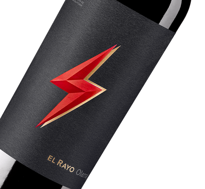 Etiqueta del vino tinto El Rayo Olarra 2020