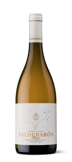 Silueta de la botella de Valdebarón Blanco de Bodegas Ondarre