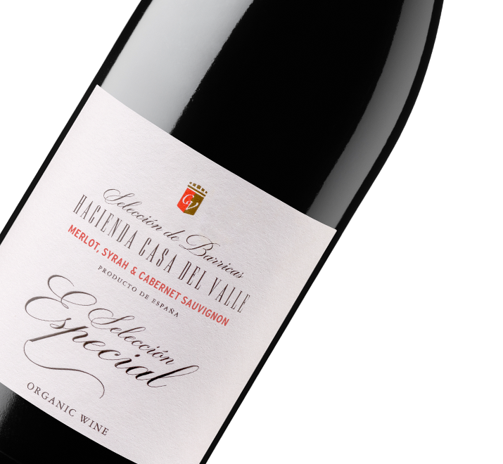 Etiqueta del vino Hacienda Casa del Valle Selección de Barricas