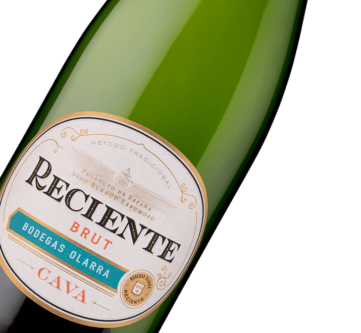 Etiqueta Cava Reciente Brut de Bodegas Olarra