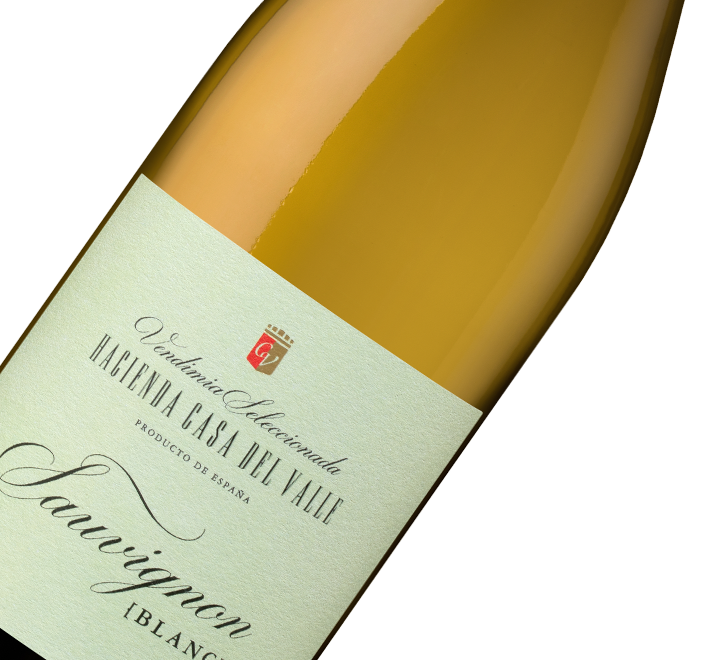 Etiqueta Vino blanco Hacienda Casa del Valle Sauvignon Bñanc